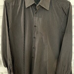 Boss by Hugo Boss Men's Charcoal & Black Striped Button-Down Shirt